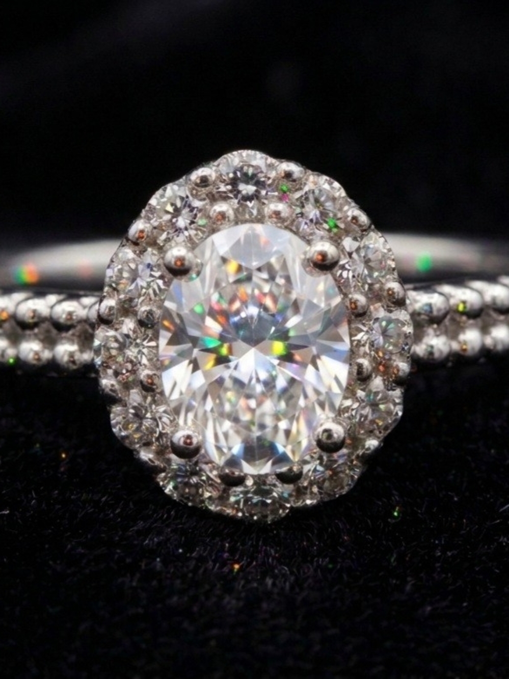**TERRIFIC** 1 Carat Moissanite Ring Size:7 !!!